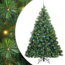 Kunstigt juletræ med 300 LED'er Grøn 240 cm PE og PVC