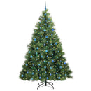 Kunstigt juletræ med 300 LED'er Grøn 240 cm PE og PVC