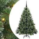 Kunstigt juletræ med 150 LED'er Grøn 120 cm PE og PVC