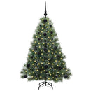 Kunstigt juletræ med 150 LED'er Grøn 120 cm PE og PVC