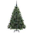Kunstigt juletræ med 150 LED'er Grøn 120 cm PE og PVC