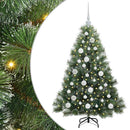 Kunstigt juletræ med 150 LED'er Grøn 120 cm PE og PVC
