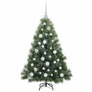Kunstigt juletræ med 150 LED'er Grøn 120 cm PE og PVC
