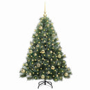 Kunstigt juletræ med 150 LED'er Grøn 120 cm PE og PVC