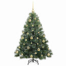 Kunstigt juletræ med 150 LED'er Grøn 120 cm PE og PVC