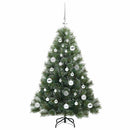 Kunstigt juletræ med 150 LED'er Grøn 120 cm PE og PVC