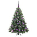 Kunstigt juletræ med 150 LED'er Grøn 120 cm PE og PVC