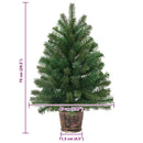 Kunstigt juletræ med stativ Grøn 75 cm PVC, PE og stål