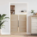 Skabsdør 2 pcs Naturfarvet 49,5 x 2,1 x 110 cm Massiv fyrretræ