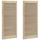 Skabsdør 2 pcs Naturfarvet 49,5 x 2,1 x 110 cm Massiv fyrretræ