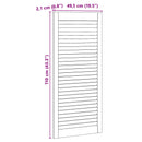 Skabsdør 2 pcs Naturfarvet 49,5 x 2,1 x 110 cm Massiv fyrretræ
