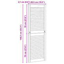 Skabsdør med dør 2 pcs Naturfarvet 49,5 x 2,1 x 140,5 cm
