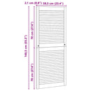 Skabsdør med dør 2 pcs Naturfarvet 140,5 x 2,1 x 59,5 cm