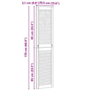 Skabsdør 2 pcs Naturfarvet 170 x 2,1 x 39,5 cm Massiv fyrretræ