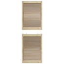 Skabsdør 2 pcs Naturfarvet 170 x 2,1 x 59,5 cm Massiv fyrretræ