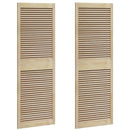 Skabsdør 2 pcs Naturfarvet 170 x 2,1 x 59,5 cm Massiv fyrretræ