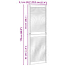 Skabsdør 2 pcs Naturfarvet 170 x 2,1 x 59,5 cm Massiv fyrretræ