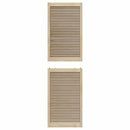 Skabsdør 2 pcs Naturfarvet 201 x 2,1 x 59,5 cm Massiv fyrretræ