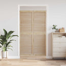 Skabsdør 2 pcs Naturfarvet 201 x 2,1 x 59,5 cm Massiv fyrretræ