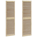 Skabsdør 2 pcs Naturfarvet 201 x 2,1 x 59,5 cm Massiv fyrretræ