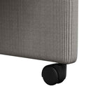 Spisebordsstole med hjul med hjul 2 pcs Lysegrå 57 x 66 x 94 cm