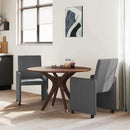 Spisebordsstole med hjul 2 pcs Mørkegrå 57 x 66 x 94 cm