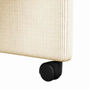 Spisebordsstole med hjul med hjul 2 pcs Creme 57 x 66 x 94 cm
