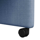 Spisebordsstole med hjul med hjul 2 pcs Blå 57 x 66 x 94 cm