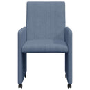 Spisebordsstole med hjul med hjul 2 pcs Blå 57 x 66 x 94 cm