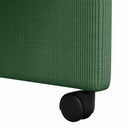 Spisebordsstole med hjul 2 pcs Grå grøn 57 x 66 x 94 cm