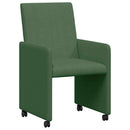 Spisebordsstole med hjul 2 pcs Grå grøn 57 x 66 x 94 cm