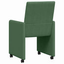 Spisebordsstole med hjul 2 pcs Grå grøn 57 x 66 x 94 cm
