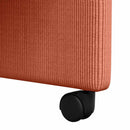 Spisebordsstole med hjul 2 pcs Rød orange 57 x 66 x 94 cm