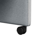 Spisebordsstole med hjul 2 pcs Lysegrå 57 x 66 x 94 cm Stof
