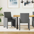 Spisebordsstole med hjul 2 pcs Mørkegrå 57 x 66 x 94 cm Stof