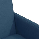 Spisebordsstole med hjul 2 pcs Blå 57 x 66 x 94 cm Stof