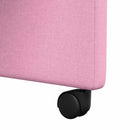 Spisebordsstole med hjul 2 pcs Lyserød 57 x 66 x 94 cm Stof