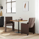 Spisebordsstole med hjul 2 pcs Brun 57 x 66 x 94 cm Kunstlæder