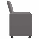 Spisebordsstole med hjul 2 pcs Grå 57 x 66 x 94 cm Kunstlæder