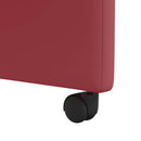 Spisebordsstole med hjul med hjul 2 pcs Vinrød 57 x 66 x 94 cm