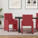 Spisebordsstole med hjul med hjul 2 pcs Vinrød 57 x 66 x 94 cm