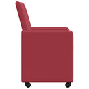 Spisebordsstole med hjul med hjul 2 pcs Vinrød 57 x 66 x 94 cm