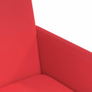 Spisebordsstole med hjul 2 pcs Rød 57 x 66 x 94 cm Kunstlæder