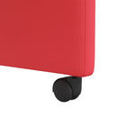 Spisebordsstole med hjul 2 pcs Rød 57 x 66 x 94 cm Kunstlæder