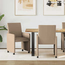Spisebordsstole med hjul 2 pcs Cappuccino 57 x 66 x 94 cm