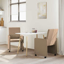 Spisebordsstole med hjul 2 pcs Cappuccino 57 x 66 x 94 cm