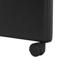 Spisebordsstole med hjul 2 pcs Sort 57 x 66 x 94 cm Kunstlæder