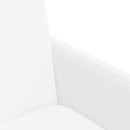 Spisebordsstole med hjul 2 pcs Hvid 57 x 66 x 94 cm Kunstlæder