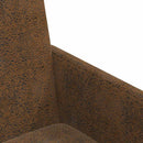 Spisebordsstole med hjul med hjul 2 pcs Brun 57 x 66 x 94 cm