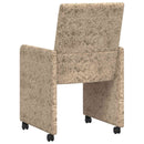 Spisebordsstole med hjul med hjul 2 pcs Lysegrå 57 x 66 x 94 cm